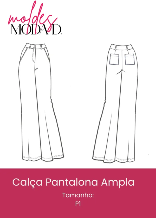 Calça Pantalona Ampla (P1)