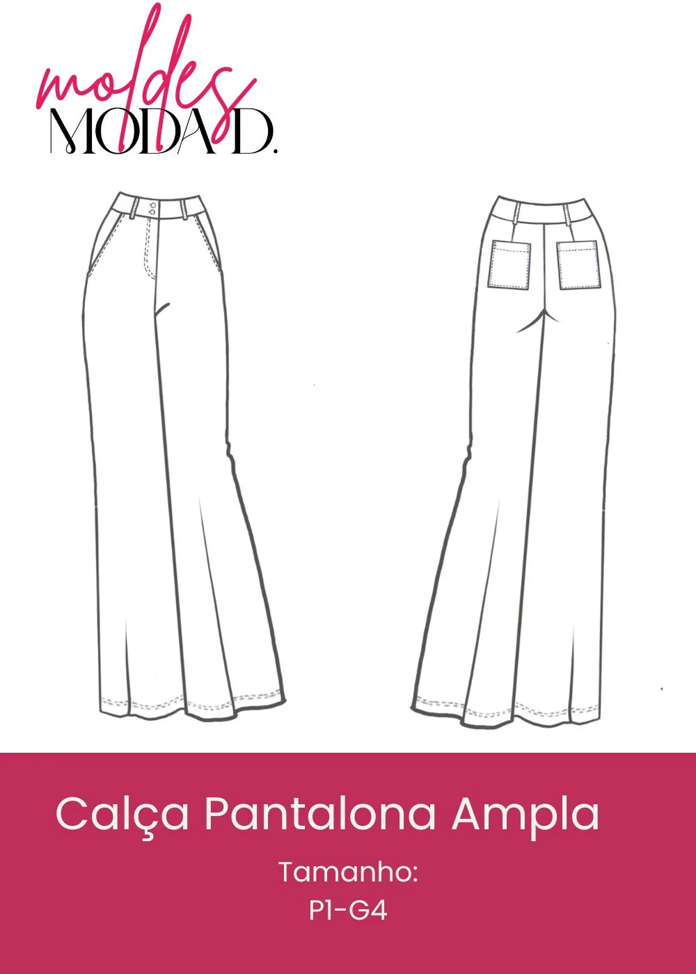 Calça Pantalona Ampla
