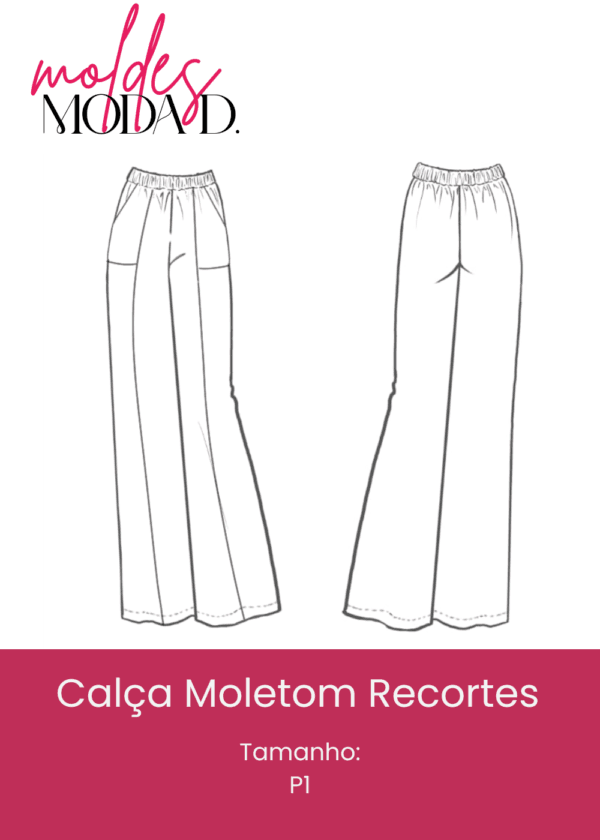 Calça Moletom Recortes (P1)