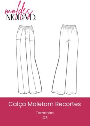 Calça Moletom Recortes (G3)