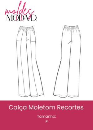 Calça Moletom Recortes (P)