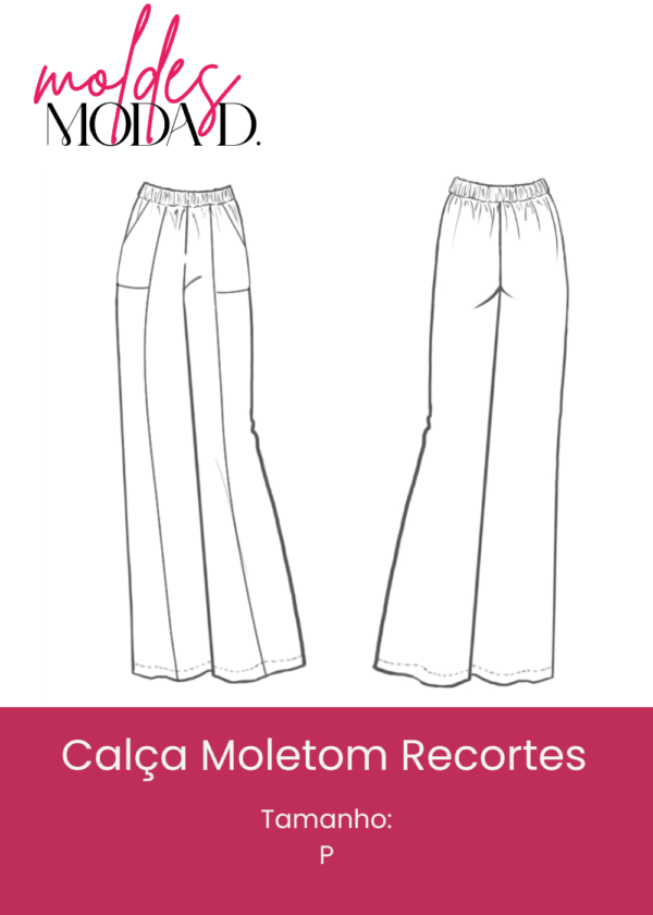 Calça Moletom Recortes (P)